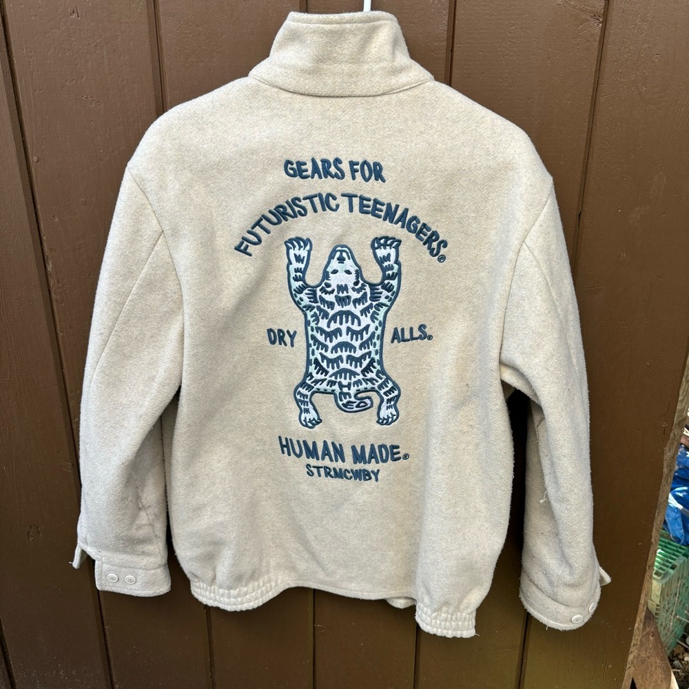 Human Made Fleece Zip Jacket Gears for Futuristic Teenagers Japan Nigo Large